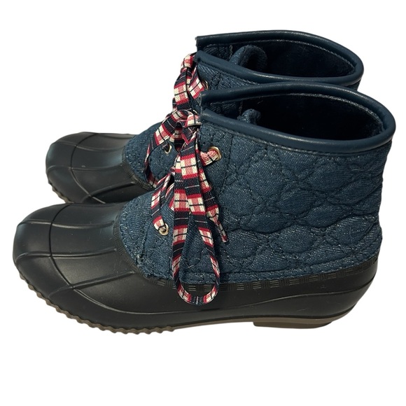 C Comfort Blue Quilted Duck Boots Size 8 - Picture 1 of 10